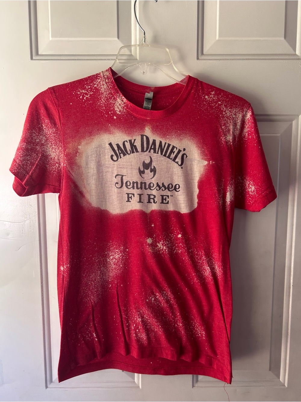 Jack Daniel's Tennessee Fire Red Bleached Graphic Tee small